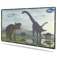 120 Inches 16:9 Simple Wall Mounted Projector Screen Polyester Portable Foldable Projection Screen For Home & Outdoor Cinema