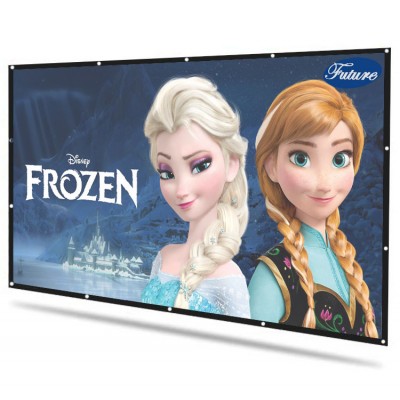 Future Screen 220'' Inch 16:9 HD 4K Portable Projection Screen Foldable for Home Theater Cinema Indoor Outdoor Simple Projection