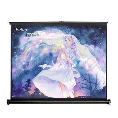 Lightweight Mini Desktop projection screen with matte white