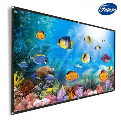 60 inch Simple Projector High-definition Screen Portable  Matt White Screen