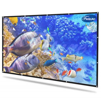 72 Inch, Portable Projector Screen with 4:3 HD Screen for School Home Theatre Cinema, Foldable Projector Screen