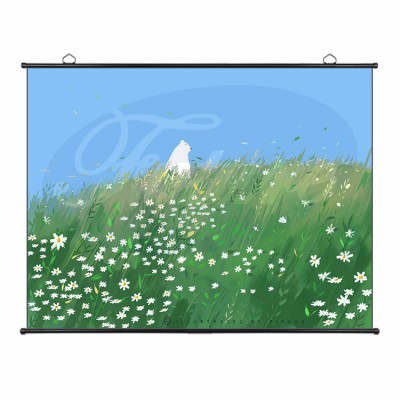 100 inch Wall Mounted Style and Matt White Material projection screen fabric 16:9