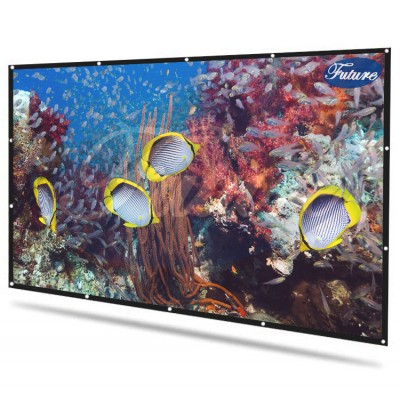 Wall Mounted Front & Rear Window Projection Screen 84" 4:3 Indoor Outdoor Suitable for HDTV/Sports/Movies/Presentations